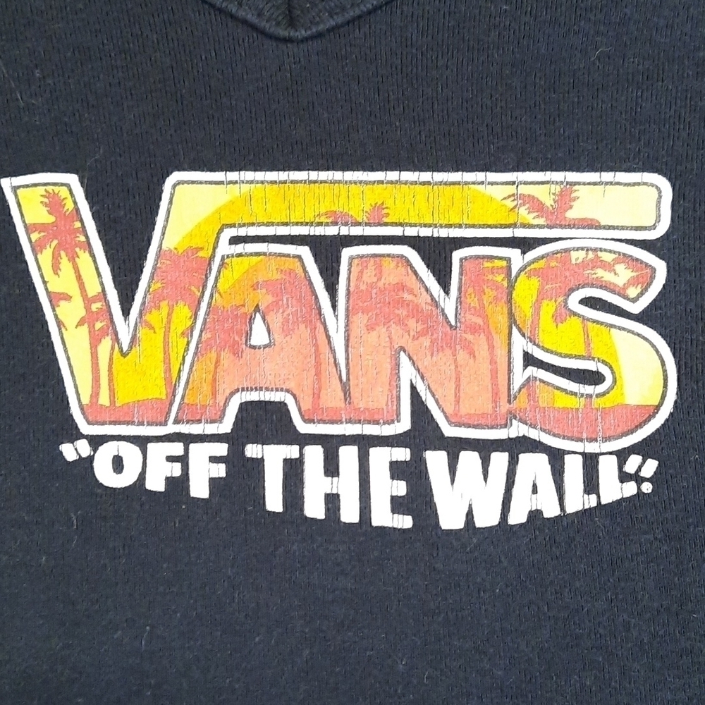 90's Vintage Vans Vneck Fitted Tshirt - Picture 2 of 4